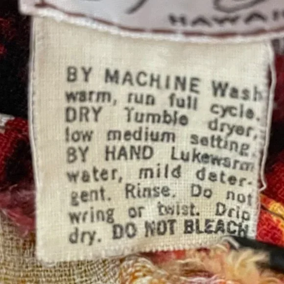 70s Vintage Kini Pela Hawaii Brown Orange Yellow Barkcloth Short Sleeve MuuMuu S - Picture 7 of 7